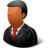 Office Customer Male Dark Icon